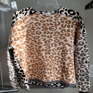 THML Animal Print Sweater - Tan and Black